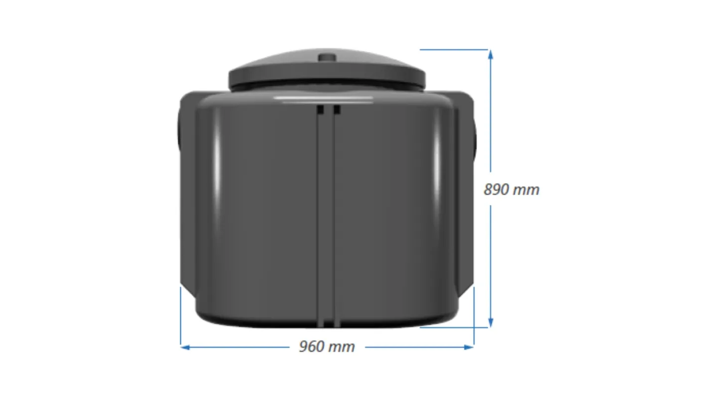 [SH-24] DESGRASADORA 240 L CAMARA INFRAPLAST GRIS