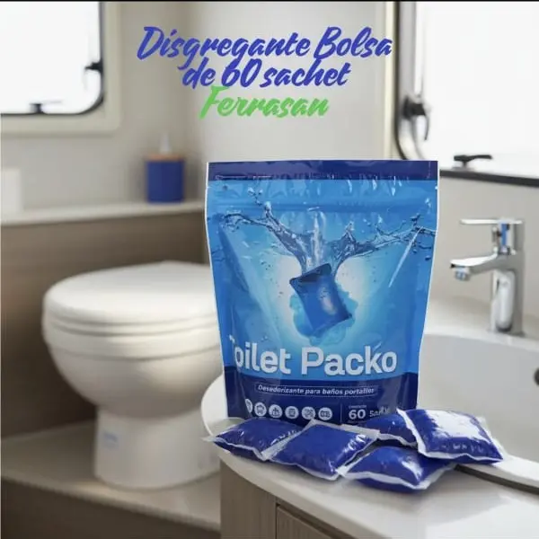 [DB60] DISGREGANTE BOLSA DE 60 TOILET PACKETS SACHET